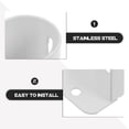 thumbnail image 4 of 4 piezas de soporte para barra de toalla, barra de ducha, barra de cortina, brida para asiento, barra colgante de acero inoxidable blanco, 4 of 6