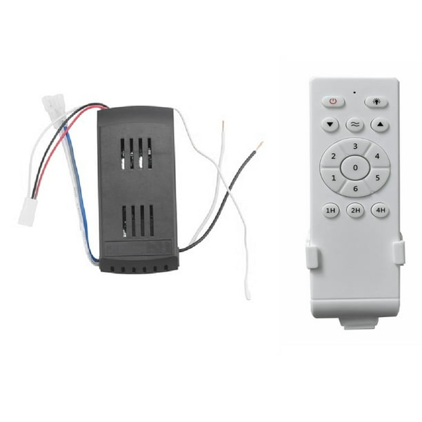 Kit de Control Remoto Universal para Ventilador de Techo, Controlador de Luz de Ventilador de CC de Bajo Voltaje de 40 W, 6 Velocidades y Temporizador.