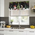 thumbnail image 4 of Black Christmas Curtain Valances for Windows, Kitchen Valance Window Treatments Panel 2 Pack, Gnomes Xmas Tree Snowflake Winter Gifts Rod Pocket Short Curtains for Bathroom Bedroom 54 x 18 Inch, 4 of 8