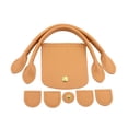 thumbnail image 1 of Asas para bolso de ganchillo Salvador Juego de fabricación de bolsos de cuero PU Marrón claro, 1 of 10