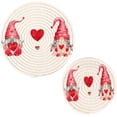 thumbnail image 7 of SKYSONIC Cute Valentine's Gnomes Pot Holders Trivets, 2 Pcs Heat Resistant Trivets,Valentines Day Cotton Thread Weave Mats for Hot Pads Pans Pot Bowl Teapot for Kitchen Decor, 7 of 7