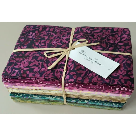 Half-Yard Cut Bundle - Vineyard Batiks 20 Pieces Quilter's Cotton Precuts Boundless Fabrics by Craftsy (1-19-217-20) M540.05