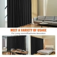 thumbnail image 6 of VEVOR Room Divider, Portable Panel Room Divider with Wheels Curtain Divider Stand, Freestanding Room Divider Privacy Screen for Office, Bedroom, Dining Room, Study, Black, 6 of 8