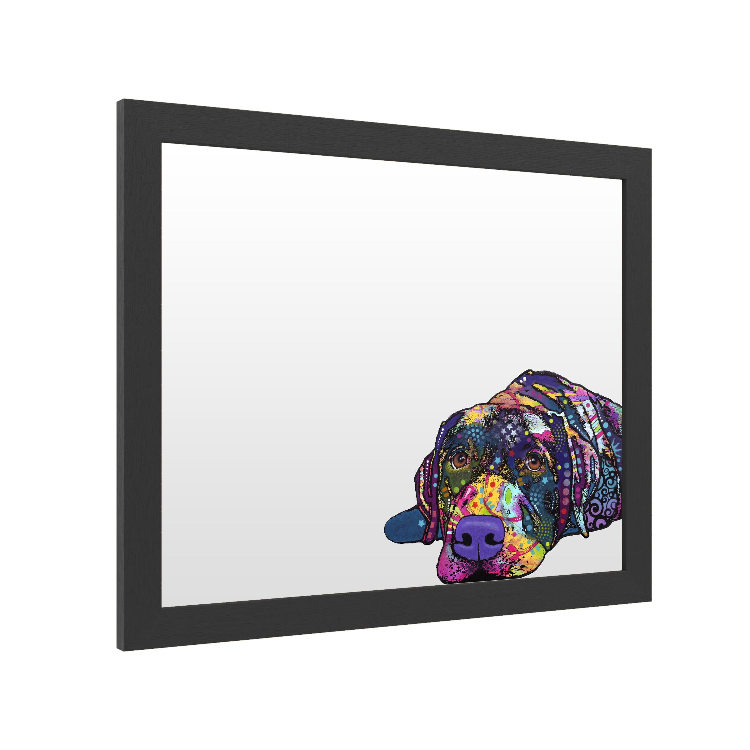 Dry Erase Marker Board with Printed Artwork - Dean Russo 'Savvy Labrador' White Board - Ready to Hang