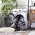 thumbnail image 4 of SAFAVIEH Journey Bojan Tribal Machine Washable Area Rug, Grey/Gold, 6'7" x 6'7" Square, 4 of 13
