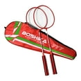 thumbnail image 2 of 2x Badminton Racquet Set, Badminton Rackets, Interactive Toys Durable Professional with Carry Bag for Outdoor Sports Practice Red, 2 of 10