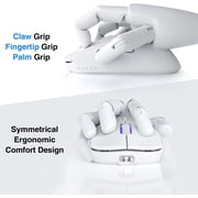 AJAZZ AJ199 Gaming Mouse: 60g Ultra-Lightwieght-PixArt 26K Optical Sensor-26,000DPI - 6 Programmable Buttons- HyperSpeed Wireless/Wired- Esports & FPS Gaming,Low Back Curve(Ergonomic-White