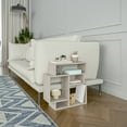 thumbnail image 2 of Ada Home Decor Furniture Light Mocha 2 Tier Schultz Modern Side Table, 2 of 5