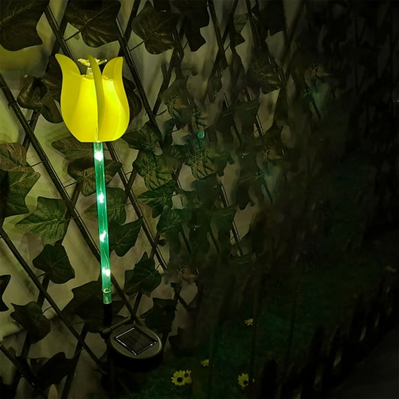 Xihbxyly Cosas Por Menos de 5 Dolares Luces Decorativas Solares para Jardín, Luces de Molino de Viento En Tulipanes Simulados, Luces Solares para Suelo de Exterior Que Pueden Bailar En Viento