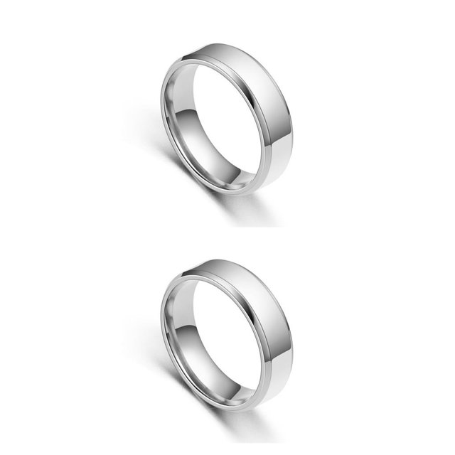 Sonducket Unisex banda anillo escuela nupcial mano joyería noche vacaciones personalizado cumpleaños presenta accesorios plata tamaño 10 Type2 NO2