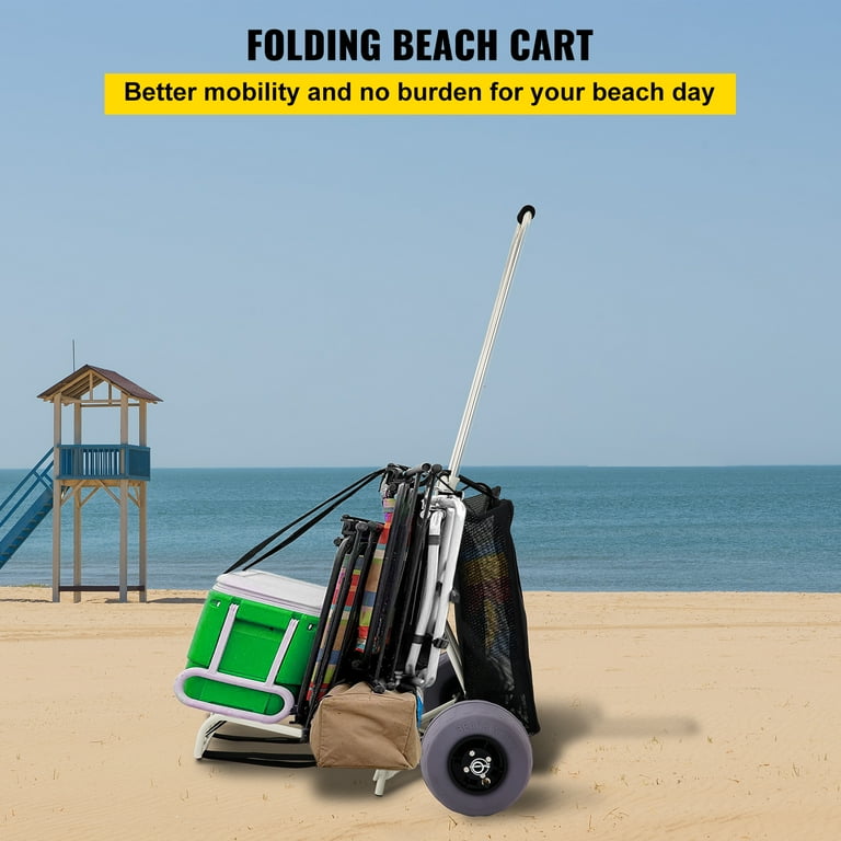 『TEN BEACH L』 VEVOR Large Beach Cart with Big 10