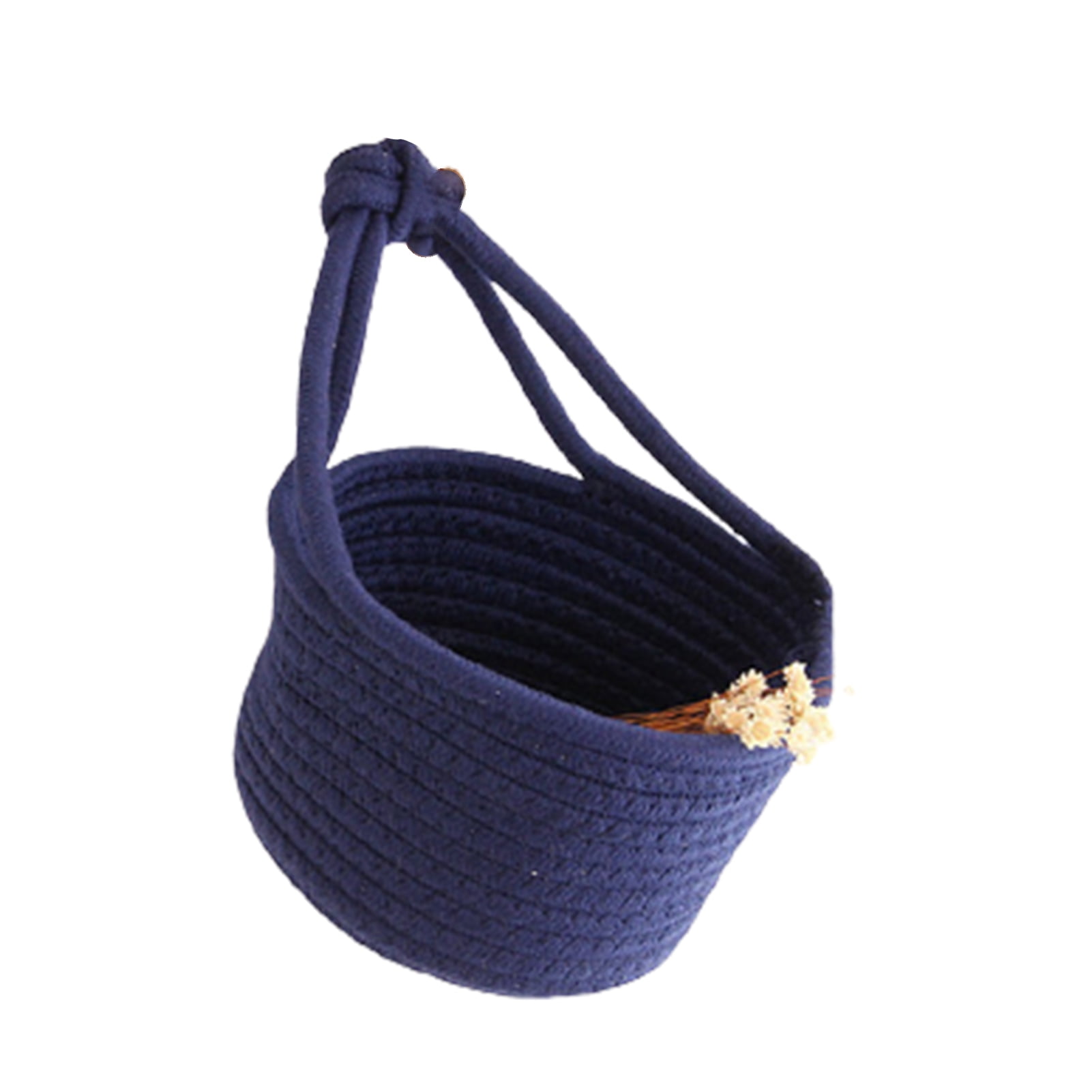 Wall Hanging Rope Storage Basket Small Hanging Storage Basket Decorative Organizer Bin for Home