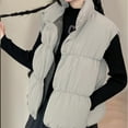 thumbnail image 2 of Maean Puffer Vest for Womens Lightweight Jackets Stand Collar Sleeveless Padded Button Jacket Coat, 2 of 7