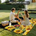 thumbnail image 4 of Sunflowers Outdoor Rug for Patio/Deck/Porch, Non-Slip Large Area Rug 5 x 7 Ft, Yellow Summer Botanical Elegant Pastoral Indoor Outdoor Rugs Washable Area Rugs, Reversible Camping Rug Carpet Runner, 4 of 8