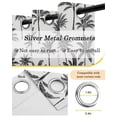 thumbnail image 3 of Tropical Botanical Blackout Curtains Light Blocking Print Window Curtains, Summer Palm Trees Black Thermal Insulated Window Drapes for Living Room Kitchen Cafe (2 Panels, 84"W x 63"L), 3 of 9