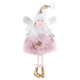 thumbnail image 1 of Muñeco colgante de Navidad de peluche rosa con colgante de ángel, decoración de árbol de Navidad, duende, copo de nieve, decoración para fiesta, ventana, pared, regalos para niños, 1 of 5