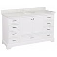 thumbnail image 5 of Harper 60" Single Bathroom Vanity with White Cabinet and Engineered Marble Top, 5 of 7