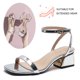 thumbnail image 5 of Bombas correa hebilla All-Match High Heel Sandal Shoes (Silver 39), 5 of 9