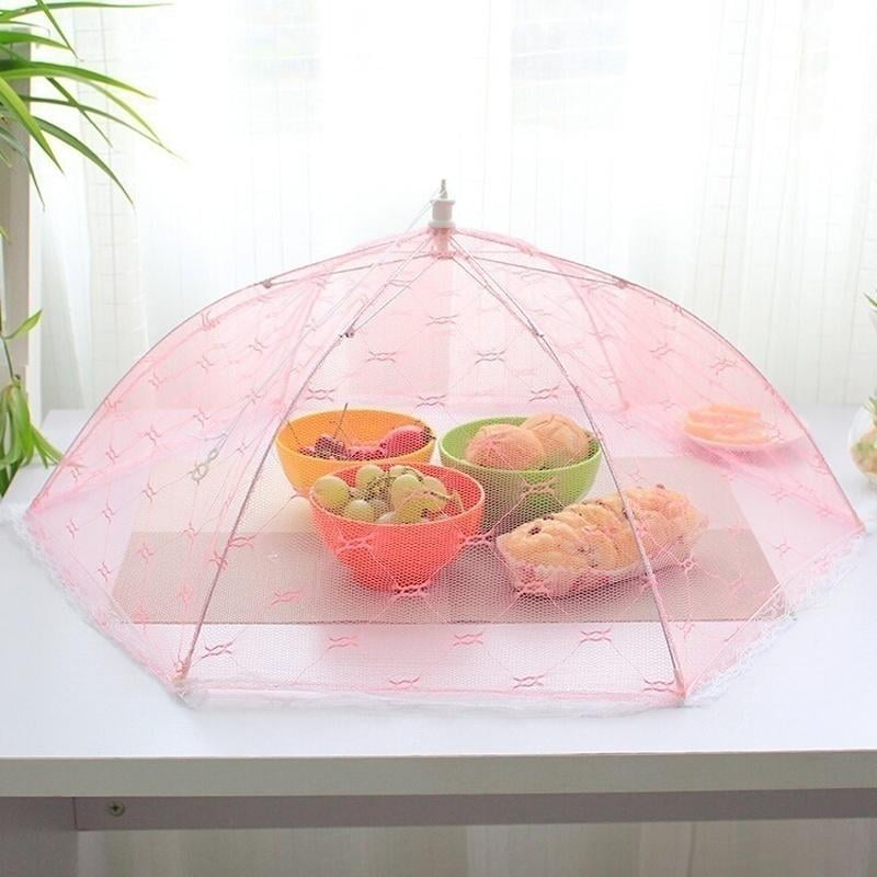 1pc Table Food Cover Plate Cover Anti Mosquito Mesh Dish Round Cover for Kitchen 