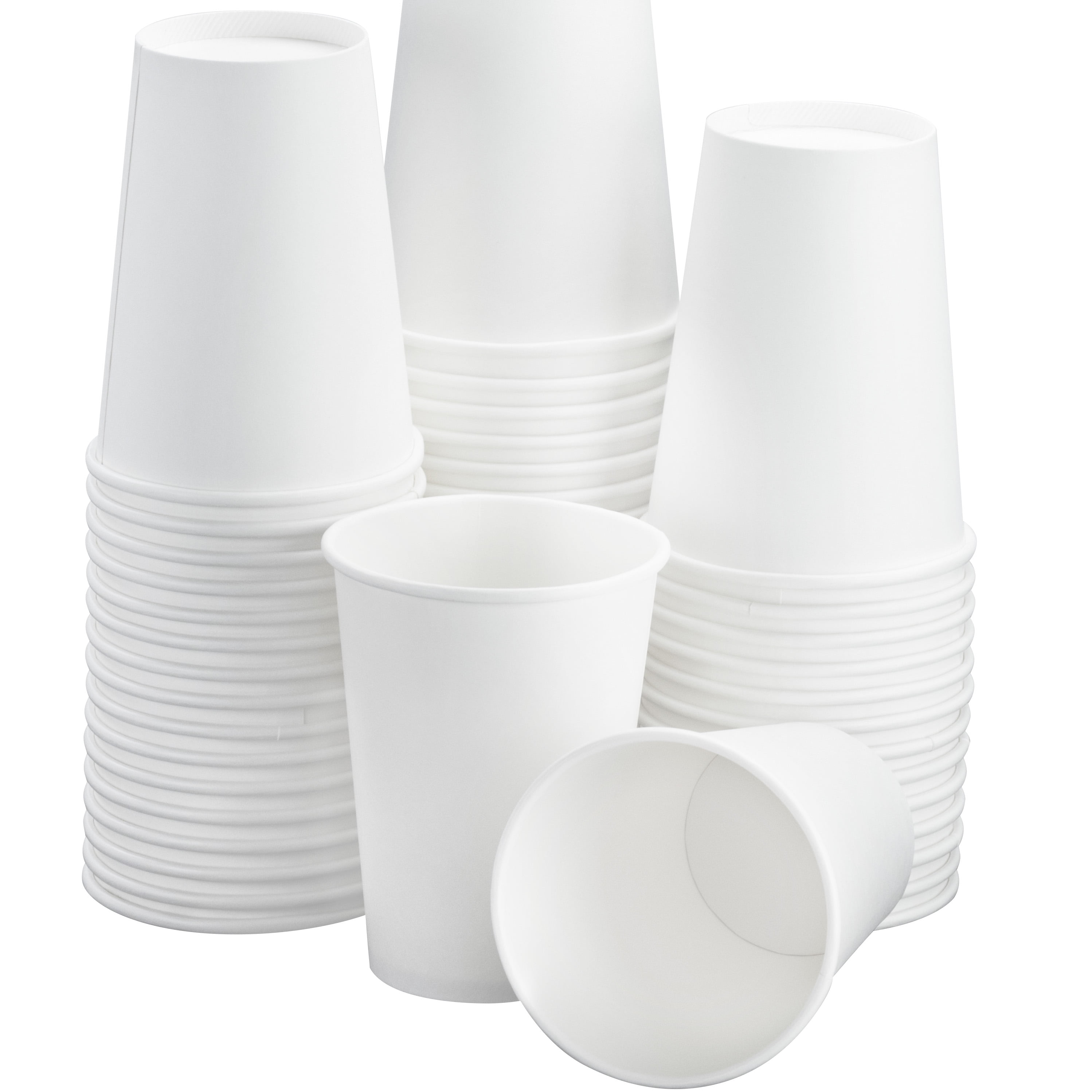 1000 x 8oz 12oz Disposable TABLEWARE PAPER CUPS WHITE Tea Coffee Cold Hot Drinks 