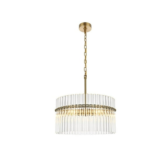Living District Paulina 20 Inch Chandelier In Satin Gold
