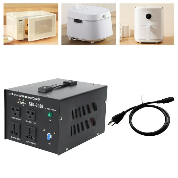 YIYIBYUS 3000W Voltage Converter Transformer, Step Up & Step Down 220V to 110V, 110V to 220V Portable Power Converter