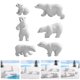 thumbnail image 2 of 12 figuras de osos en miniatura para decoración invernal, juego de minianimales con bandejas escalonadas de nieve para decoración de casas de muñecas y pasteles, 2 of 7