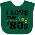 thumbnail image 3 of Inktastic I Love the '80s-musical notes Boys or Girls Baby Bib, 3 of 4