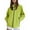 Green, variant on Women's Hooded Windbreaker Jacket Full-Zip Solid Casual Relaxed Fit Jacket Outerwear