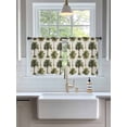 thumbnail image 3 of Sheer Curtains 45 Inch Length 2 Panels Set for Kitchen, Date Palm Trees Semi Sheer Curtains for Windows, Retro Summer Tropical Trees Plants Beige Voile Window Treatments Rod Pocket Curtain, 3 of 7