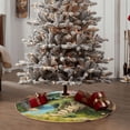 thumbnail image 4 of Rateoe Cartoon Mushroom House Pattern Christmas Tree Skirt with Ties , Christmas Tree Decorations, Farmhouse Christmas Decor Xmas Holiday Decorations-48", 4 of 6