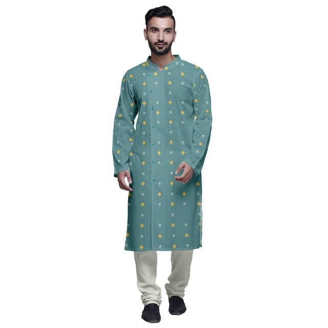 Atasi Kurta Imprimé de Designer pour Garçons Ensemble Kurta Pyjama Décontracté Vêtements Ethniques d'Été