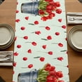 thumbnail image 5 of Table Runners 90 Inches Long Dress Scarves, Red Tulip Flowers Farmhouse Coffee/Dining/Kitchen Table Runner for Living Room, Spring Floral Vintage Drum Country Blue 13x90 Inch, 5 of 9