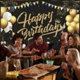 thumbnail image 5 of Birthday Backdrop Banner Backdrop Sign Happy Birthday Decoration Set for Men Women k403, 5 of 7