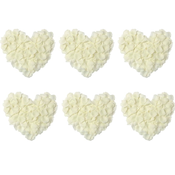 600 Pcs/Set Silk Rose Petals Artificial Rose Flower Petal for Wedding Party Home Hotel Valentine'S Day Decoration, White