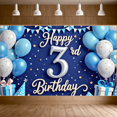 thumbnail image 6 of Yatrandify Colorful Balloons Happy Birthday Banner Festive Design Party Decoration for Kids 3rd Birthday Celebration, 6 of 7