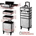 thumbnail image 5 of Byootique Makeup Train Case with Portable Cube Case Cosmetic Organizer Graystone, 5 of 9