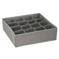 thumbnail image 2 of Caja de almacenamiento para ropa interior y calcetines, armario organizador plegable, fácil de limpiar Grid gris claro 16, 2 of 9