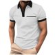 thumbnail image 2 of pstuiky camisetas de hombre, Camisa deportiva tipo jersey de manga corta con cremallera y bolsillos para hombre camisas casuales para hombre s, 2 of 9
