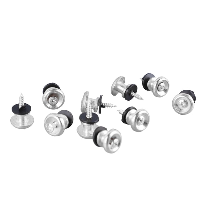 10 Pcs Guitar Strap Lock Button Mushroom Straplocks Adjustable Strap Lock Pin Strap Retainer System For Ukulele Bass