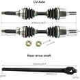 thumbnail image 3 of CV Axle Shaft Kit Gearbox Housing Case Shock Swing Arm Brake Assembly for 4 WD ATV UTV Quad Go Kart Buggy Golf Cart, 3 of 7