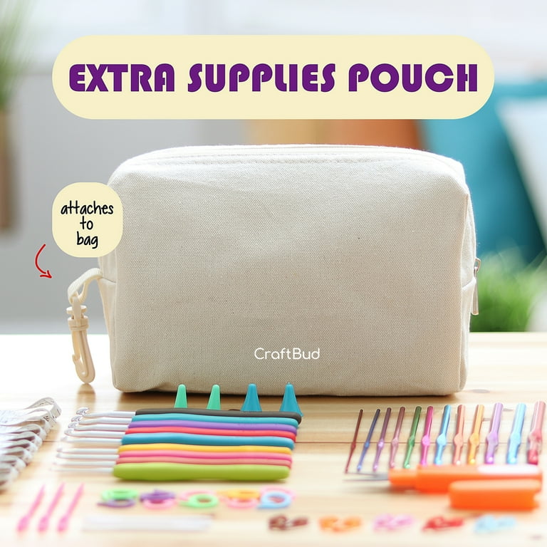 Zxbaers Crochet Bag Organizer With Thread Cutter - Portable Yarn Storage For Knitting Projects