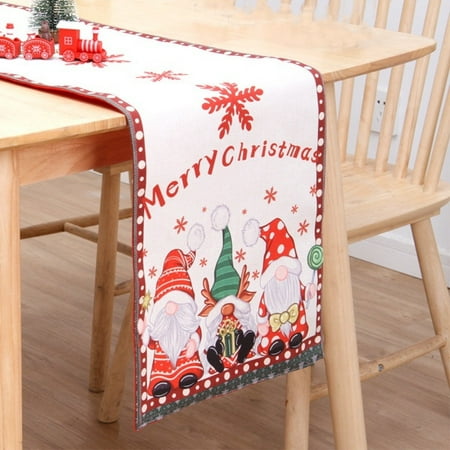 

Christmas Table Runner Merry Christmas Decoration for Home Tablecloth Cover Xmas Ornament Navidad Noel Gifts New Year Party 06