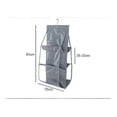 thumbnail image 2 of 6 Pocket Hanging Tote Wallet Bag Organizer Organizer Storage Rack Storage Wardrobe Closet Hanger 1 Pcs Pink, 2 of 5