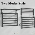 thumbnail image 5 of Black Heated Towel Rack Wall Mount Towel Warmer Bathroom Electric Towel Rack set, 5 of 29