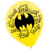 Batman Latex Balloon With Paper Add-ons | Yellow - 12" | Pack of 6
