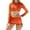 Orange, variant on Fewfanhot Women's Four-Piece Swimsuit Set, Bikini with Long Sleeve Mesh Cover-Up for Complete Beach Resort Outfit