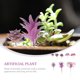 thumbnail image 5 of 8 unids Simulaciones Suculentas Plantas Artificiales Suculenta Decoración (Violeta), 5 of 5