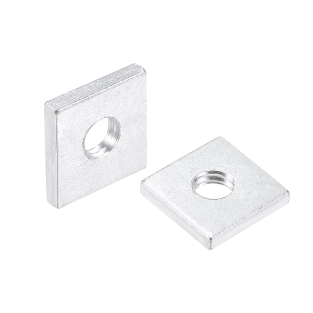 Unique Bargains Écrous Carrés, Kit d'Assortiment de Filetage Métrique Plaqué Zinc M5x12mmx2mm, 25 Pcs