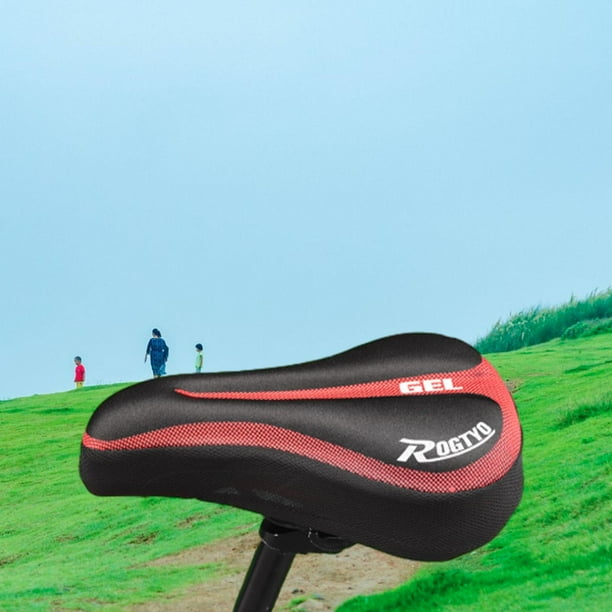 ROCKBROS Housse De Selle Vélo En Gel Et Mousse Mémoire – Antidérapant, Imperméable, Bandes Réfléchissantes